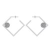 Certified 0.53 Ctw Diamond 14K White Gold Earrings