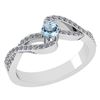 Certified 0.61 CTW Aquamarine And Diamond 14k White Gol