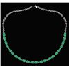 Certified 12.50 Ctw Emerlad Pear Shape Necklace For wom