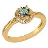 Certified 0.37 Ctw Green Amethyst And Diamond 14k Yello
