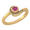 Certified 0.31 Ctw Pink Tourmaline And Diamond 14K Yell