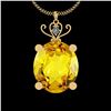 Certified 55.65 Ctw I2/I3 Lemon Topaz And Diamond 10K Y