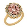 Certified 5.24 Ctw Morganite And Diamond VS/SI1 Halo Ri