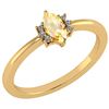 Certified 0.68 Ctw Citrine And Diamond VS/SI1 Ring 14k