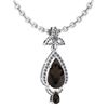 Certified 3.62 Ctw Smoky Quartz And Diamond VS/SI1 Neck