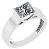 Certified 0.75 Ctw Princess Cut Diamond 18k White Gold