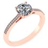 Certified 1.37 Ctw Diamond 14k Rose Gold Halo Ring Made