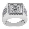 Certified 0.73 Ctw Diamond VS/SI1 Mens Ring 18K White G