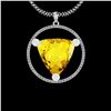 Certified 19.83 Ctw I2/I3 Lemon Topaz And Diamond 10K W