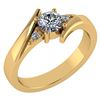 Certified 0.48 Ctw Diamond 14k Yellow Gold Ring (VS/SI1