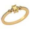 Certified 0.39 Ctw Citrine And Diamond 14k Yellow Gold