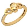 Certified 0.52 Ctw Citrine And Diamond 14k Yellow Gold