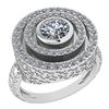 Certified 0.87 Ctw Diamond Wedding/Engagement 14K White