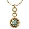 Certified 6.84 Ctw Green Amethsyt Necklace For womens N