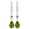 Image 1 : Certified 5.70 Ctw Peridot And Diamond VS/SI1 Dangling
