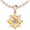 Image 1 : Certified 2.10 Ctw Citrine And Diamond I1/I2 10K Rose G