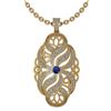 Certified 1.37 Ctw Blue Sapphire And Diamond Necklace F