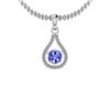 Certified 1.12 Ctw Tanzanite And Diamond SI1/SI2 14K Wh