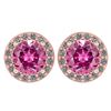 Certified 1.06 Ctw Pink Tourmaline And Diamond 18K Rose