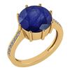 Certified 2.14 Ctw Blue Sapphire And Diamond VS/SI1 Eng