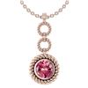 Certified 6.84 Ctw Pink Tourmaline Necklace For womens