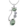 Certified 2.67 Ctw Green Amethyst And Diamond VS/SI1 Ca
