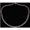 Image 1 : Certified 32.50 Ctw Diamond Necklace For Ladies 14K Ros