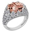 Image 1 : Certified 7.81 Ctw Morganite And Diamond VS/SI1 Unique