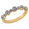 Image 1 : Certified 0.87 Ctw Diamond 18K Yellow Gold Halo Band