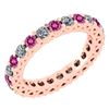 Certified 1.61 Ctw Pink Tourmaline And Diamond 14k Rose