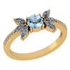 Certified 1.11 Ctw Aquamarine And Diamond 14k Yellow Go