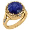 Certified 3.65 Ctw Blue Sapphire And Diamond VS/SI1 Hal