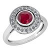 Certified 1.12 Ctw Ruby And Diamond Wedding/Engagement