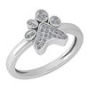 Certified 0.15 Ctw Diamond Ring 14k White Gold Ring (VS