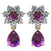 Certified 4.86 Ctw Amethyst And Diamond 18K Rose Gold H
