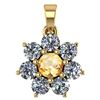 Certified 0.93 Ctw Citrine And Diamond 14k Yellow Gold