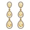 Certified 7.31 Ctw Citrine And Diamond VS/SI1 Dangling