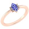 Certified 0.68 Ctw Tanzanite And Diamond VS/SI1 Ring 14