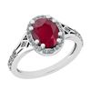 Image 1 : Certified 2.36 Ctw I2/I3 Ruby And Diamond 14K White Gol