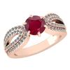 Image 1 : Certified 1.71 Ctw Ruby And Diamond Wedding/Engagement