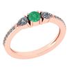 Certified 0.78 Ctw Emerald And Diamond 14k Rose Gold Ha