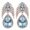 Certified 7.38 Ctw Aquamrine And Diamond Pear Shape Han