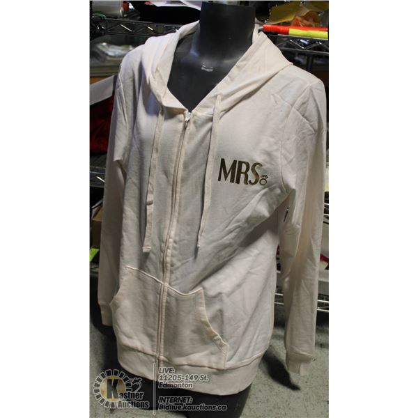 NEW MODERN LUX LIGHT PINK  MRS  HOODIE WITH TAGS