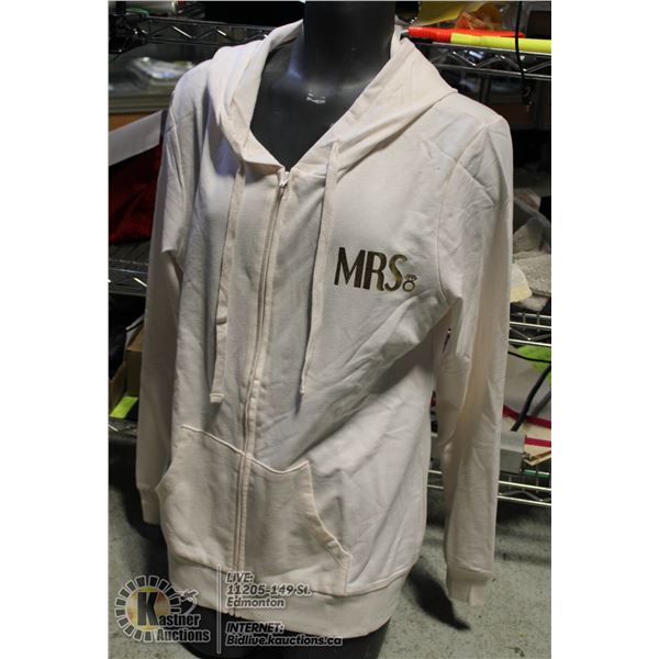 NEW MODERN LUX LIGHT PINK  MRS  HOODIE WITH TAGS
