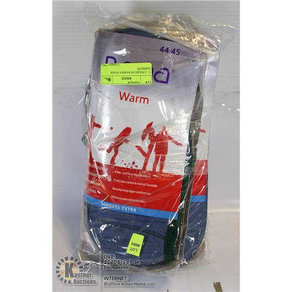 2 - 2 PACKS OF BAMMA WARM SOKKETS