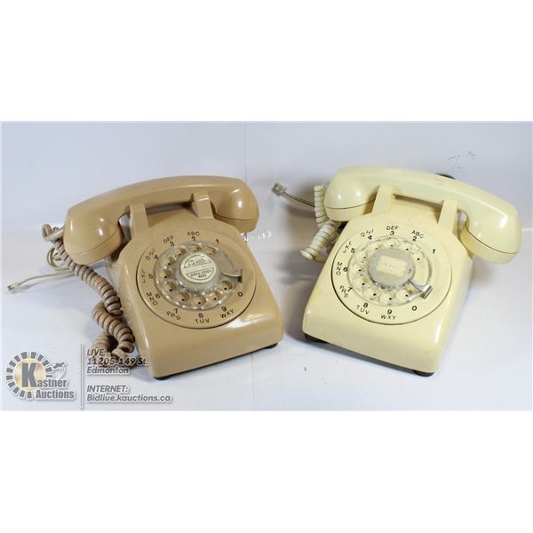 VINTAGE ROTARY DIAL PHONES - LOT OF 2