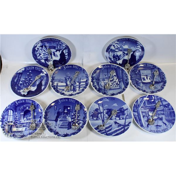 COLLECTOR PLATES- "JULEN PORSGRUND" 1990-99