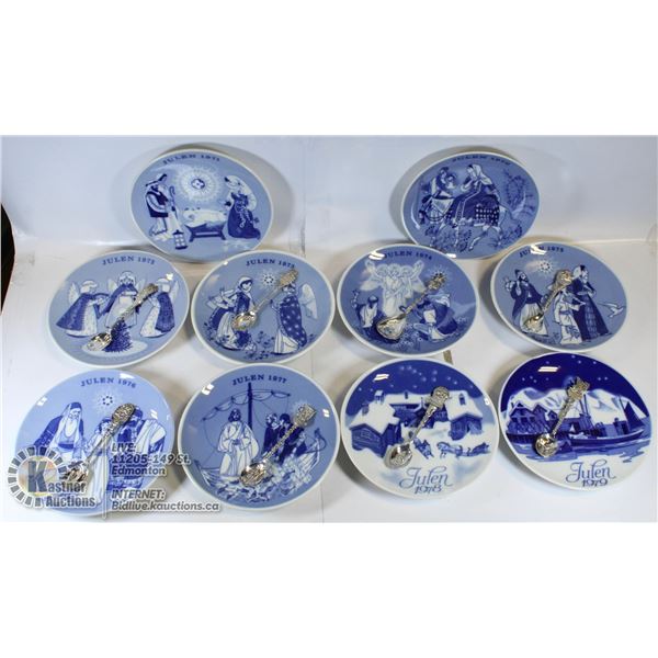 COLLECTOR PLATES- "JULEN PORSGRUND" 1970-79