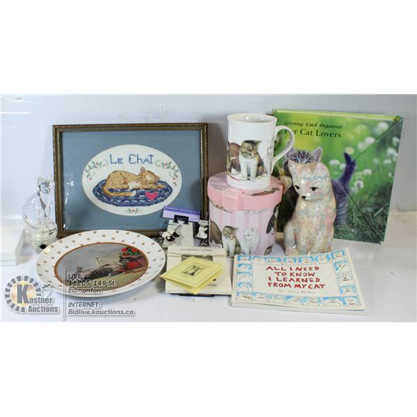  CAT  THEMED GREETNG CARDS/ORGANIZER & MISC