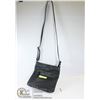 Image 1 : ROOTS 73 BLACK SIDE SACTCHEL LEATHER PURSE